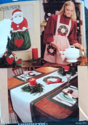 8753 VOGUE XMAS SIZED GIFT BAGS, LINENS, APRON, CARDHOLDER PATTERN UNCUT